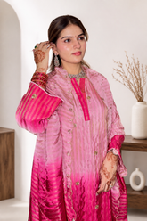 Gulzaar A Line Tissue Kurta Set