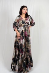 Aafreen Flora Autumn Maxi Dress