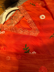 Mahira Mul Chanderi Anarkali Set