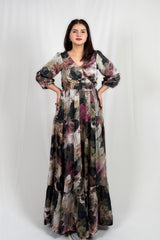 Aafreen Flora Autumn Maxi Dress