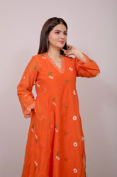 Mahira Mul Chanderi Anarkali Set