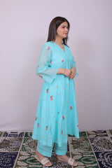 Kiara Mul Chanderi Anarkali Set