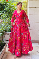 Aarvi Anarkali Ethnic Suit Pink