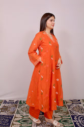 Mahira Mul Chanderi Anarkali Set