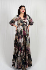 Aafreen Flora Autumn Maxi Dress