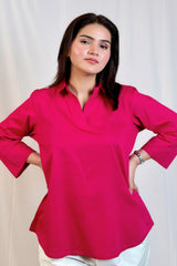 Gulabi Grace Satin Shirt Pink