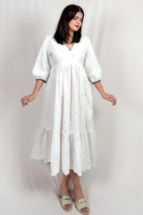 Noor-e-Safed Luxe Cotton Dress