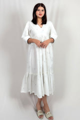 Noor-e-Safed Luxe Cotton Dress