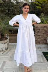 Noor-e-Safed Luxe Cotton Dress