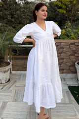 Noor-e-Safed Luxe Cotton Dress