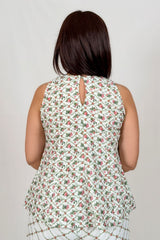 Phoolkari Cotton Peplum Co-ord Set