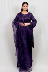 Shehnaaz Royal Plum Ethnic Suit