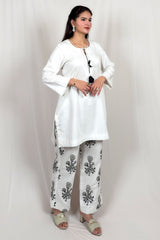 Sukoon White Ethnic Co-ord Set