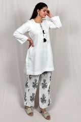 Sukoon White Ethnic Co-ord Set