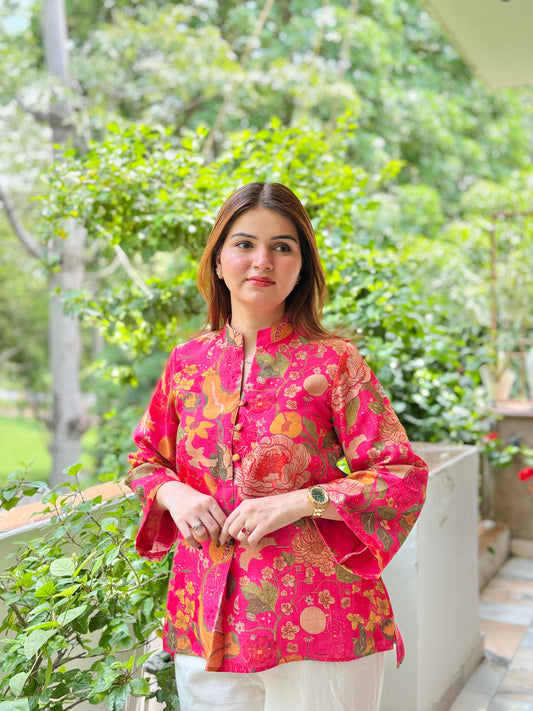 Luxe Bloom Linen Co-ord Set