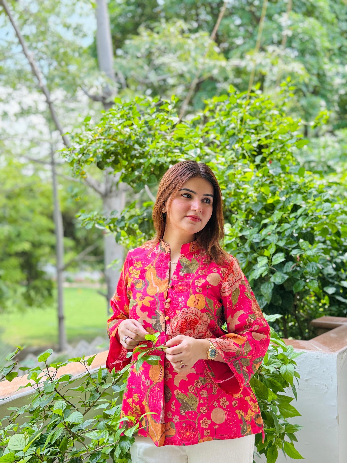 Luxe Bloom Linen Co-ord Set