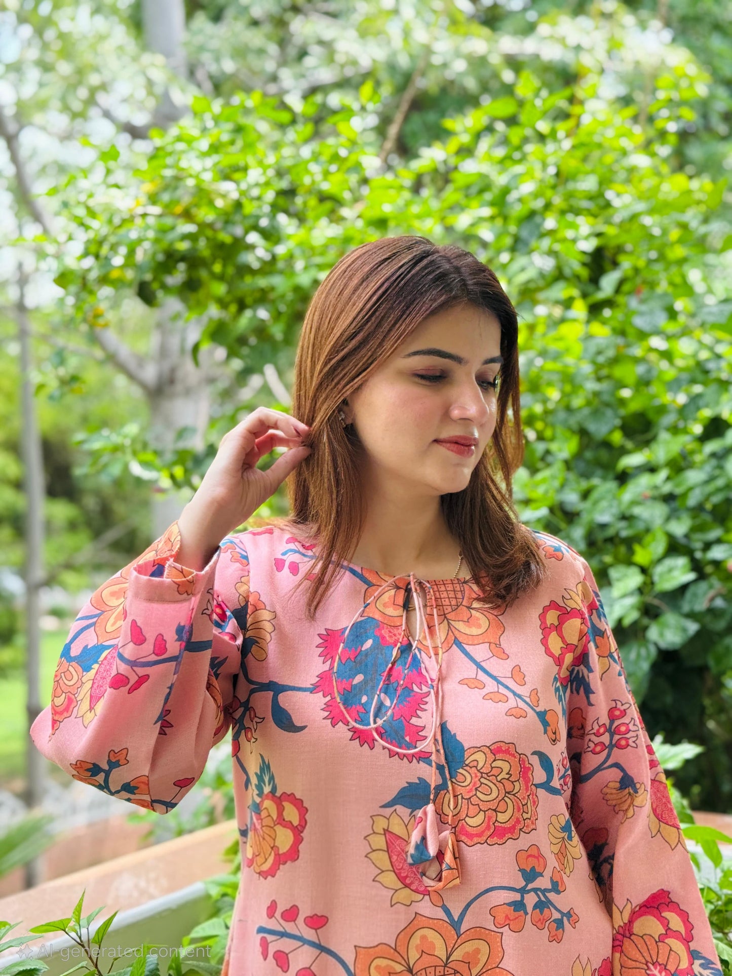 Summer Blossom Set with Farsi Salwar