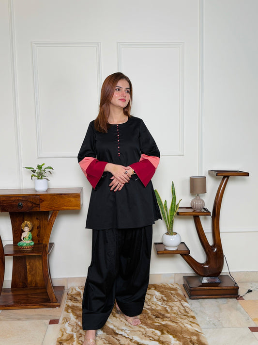 Nooré Farsi – Giza Cotton Co-ord Set with Farsi Salwar