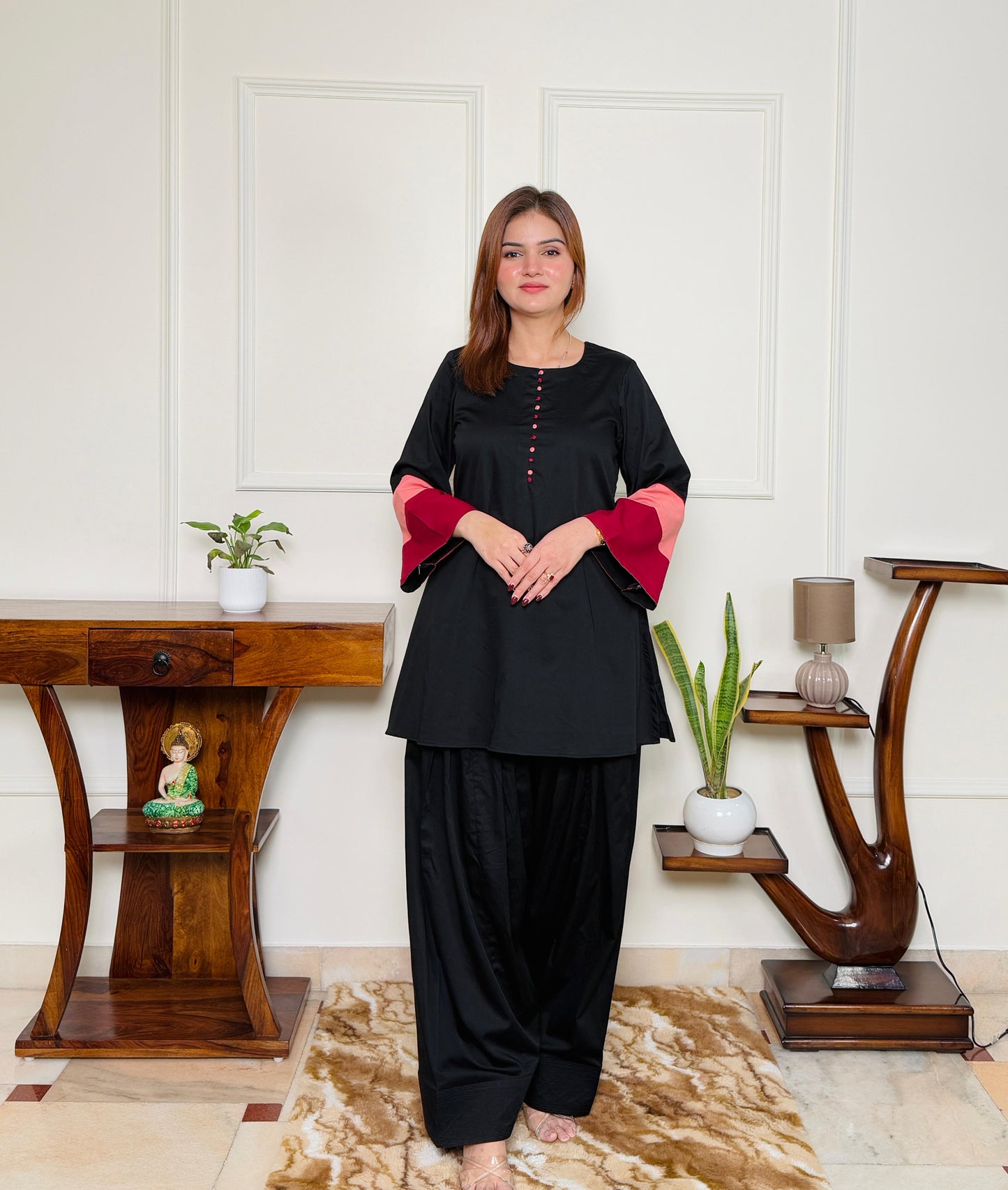 Nooré Farsi – Giza Cotton Co-ord Set with Farsi Salwar