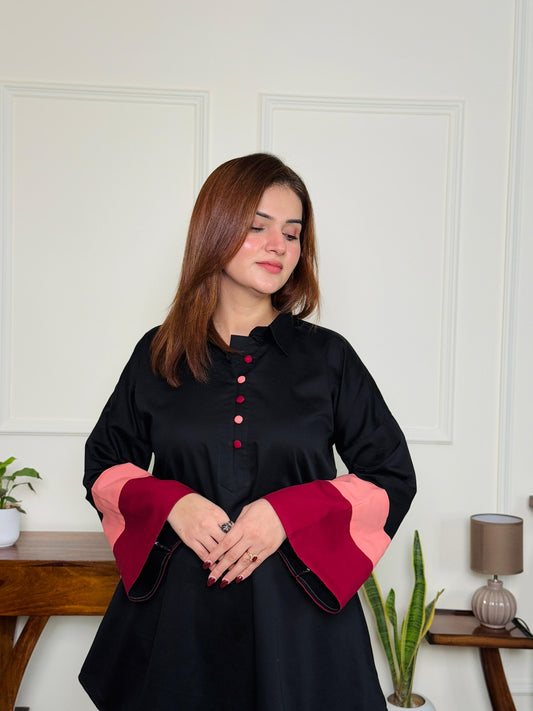 Berry Noir Collar Co-ord Set