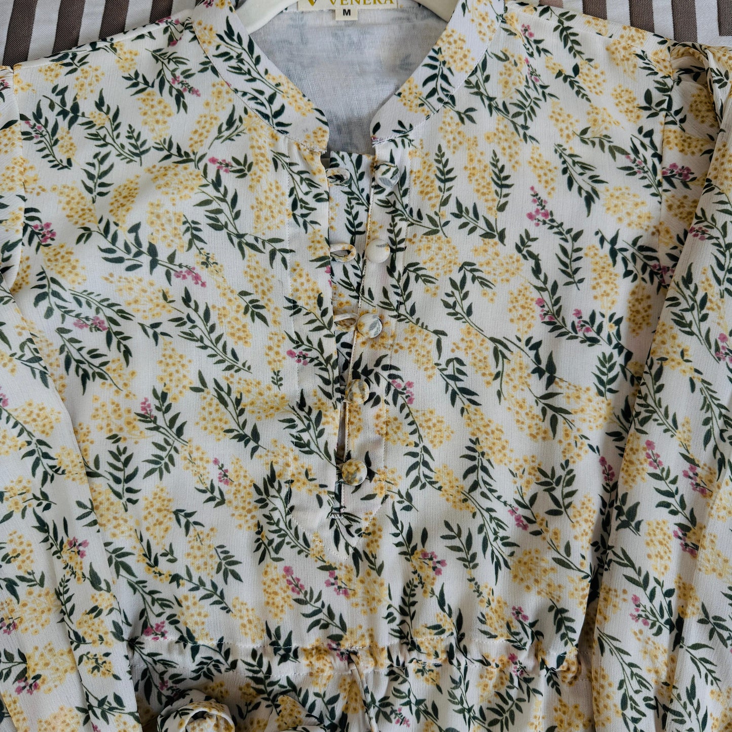 Ethereal Bloom Viscose Georgette Tunic