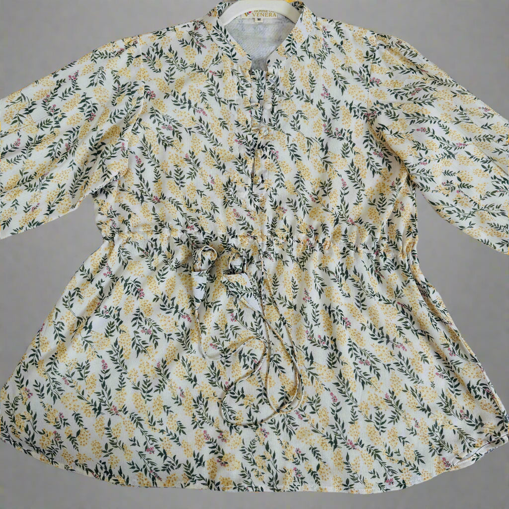 Ethereal Bloom Viscose Georgette Tunic