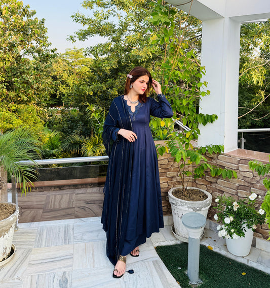 Noor-e-Sapphire Anarkali Dress