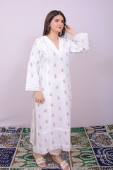 The Ivory Ethereal Mul Chanderi Set