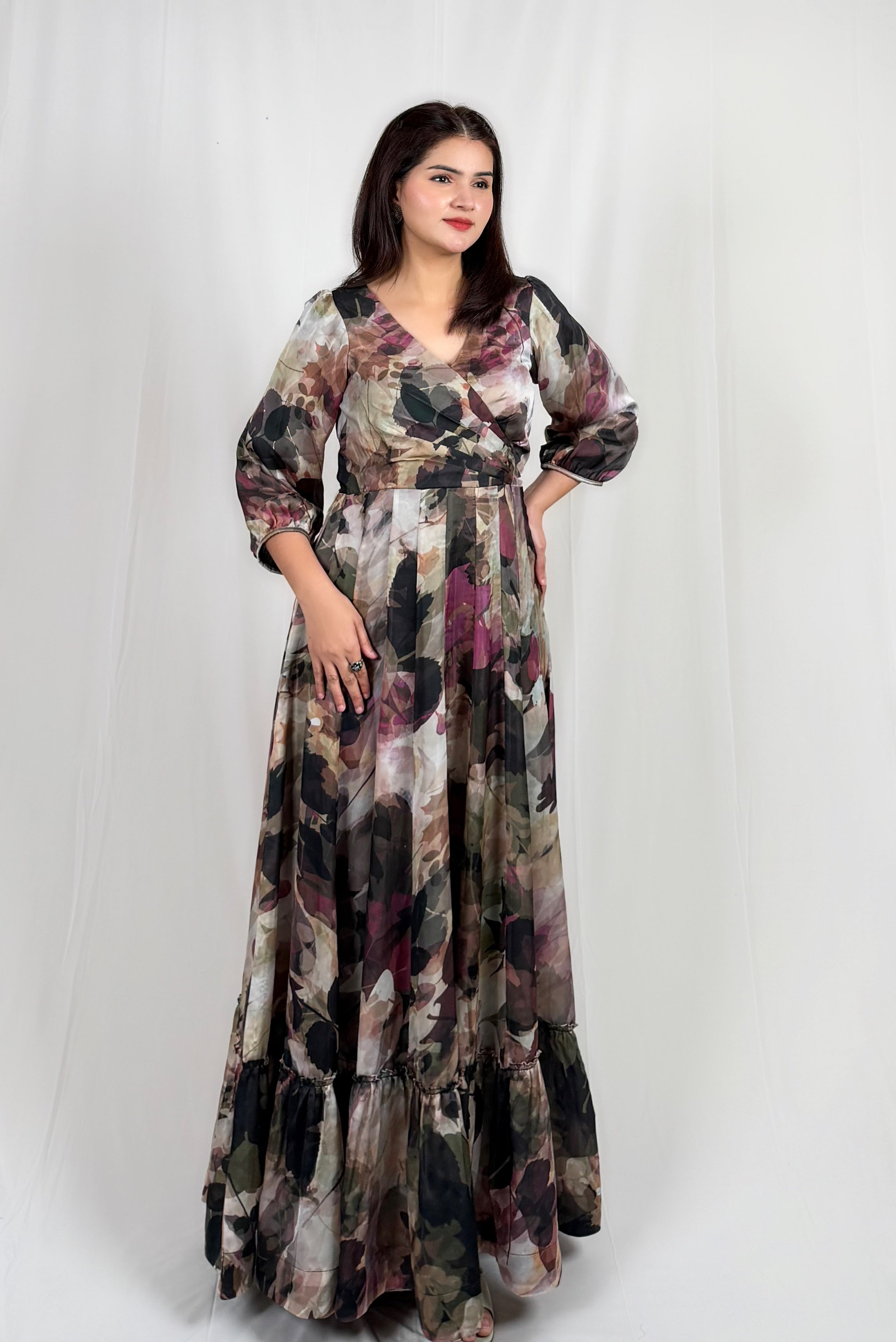 Aafreen Flora Autumn Maxi Dress