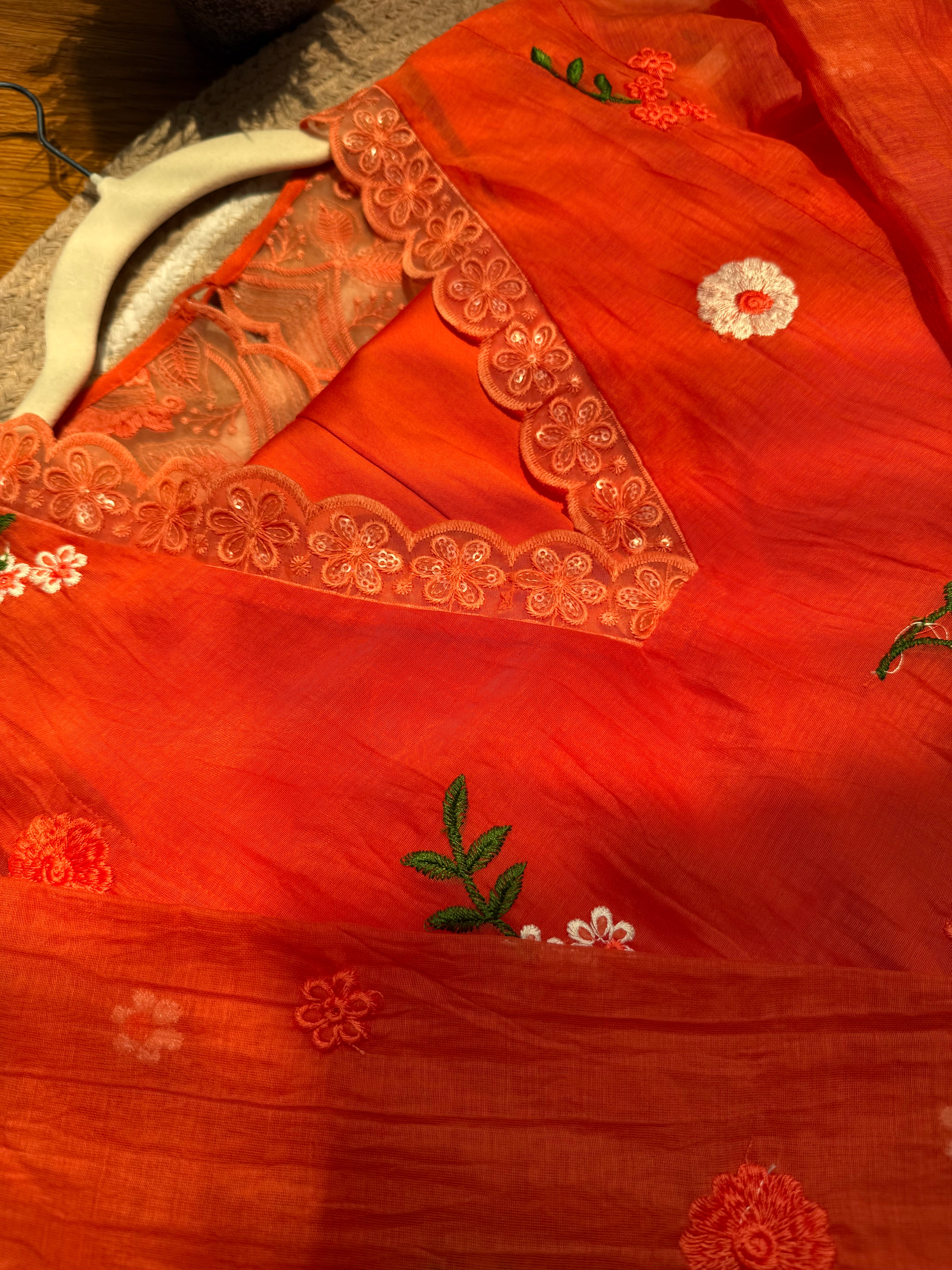 Mahira Mul Chanderi Anarkali Set