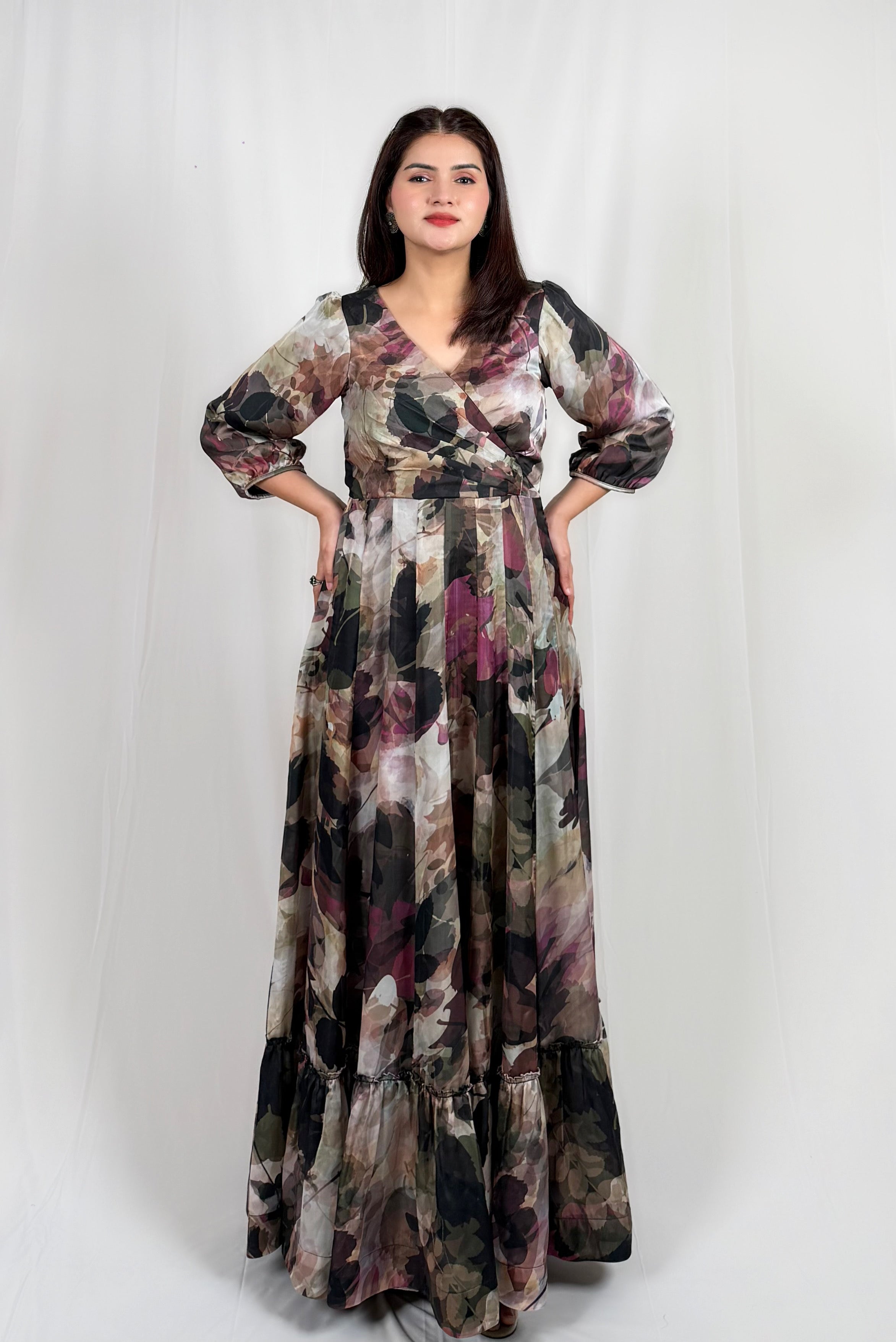 Aafreen Flora Autumn Maxi Dress