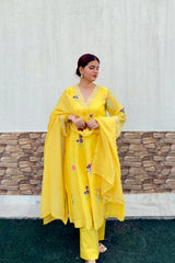 Zehra Mul Chanderi A Line Set