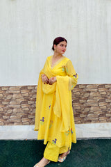 Zehra Mul Chanderi A Line Set