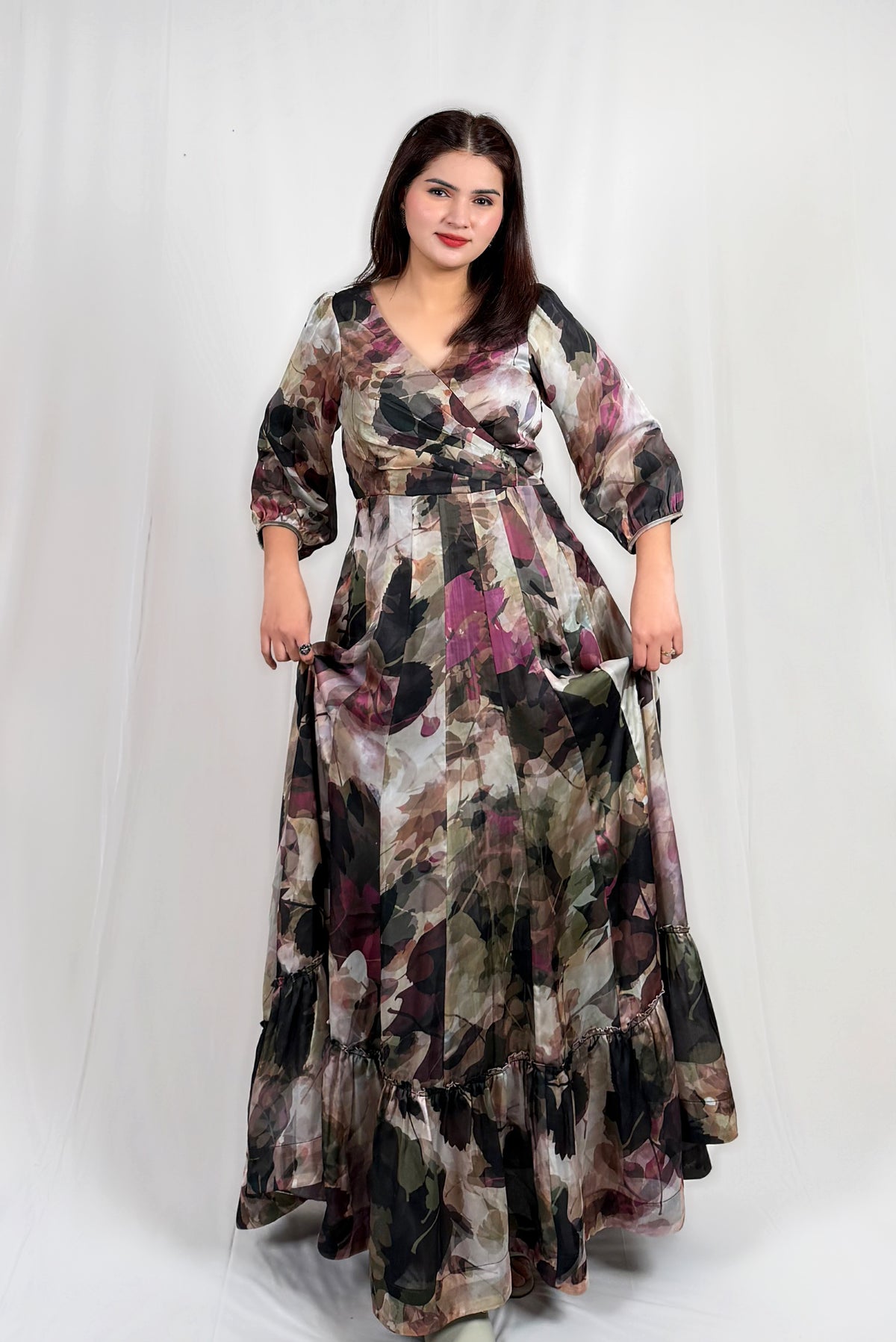 Aafreen Flora Autumn Maxi Dress