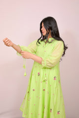 Zeenat Mul Chanderi Anarkali Set