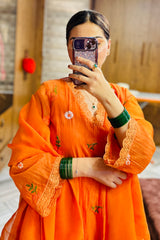 Mahira Mul Chanderi Anarkali Set