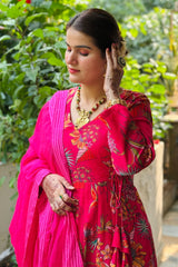 Aarvi Anarkali Ethnic Suit Pink
