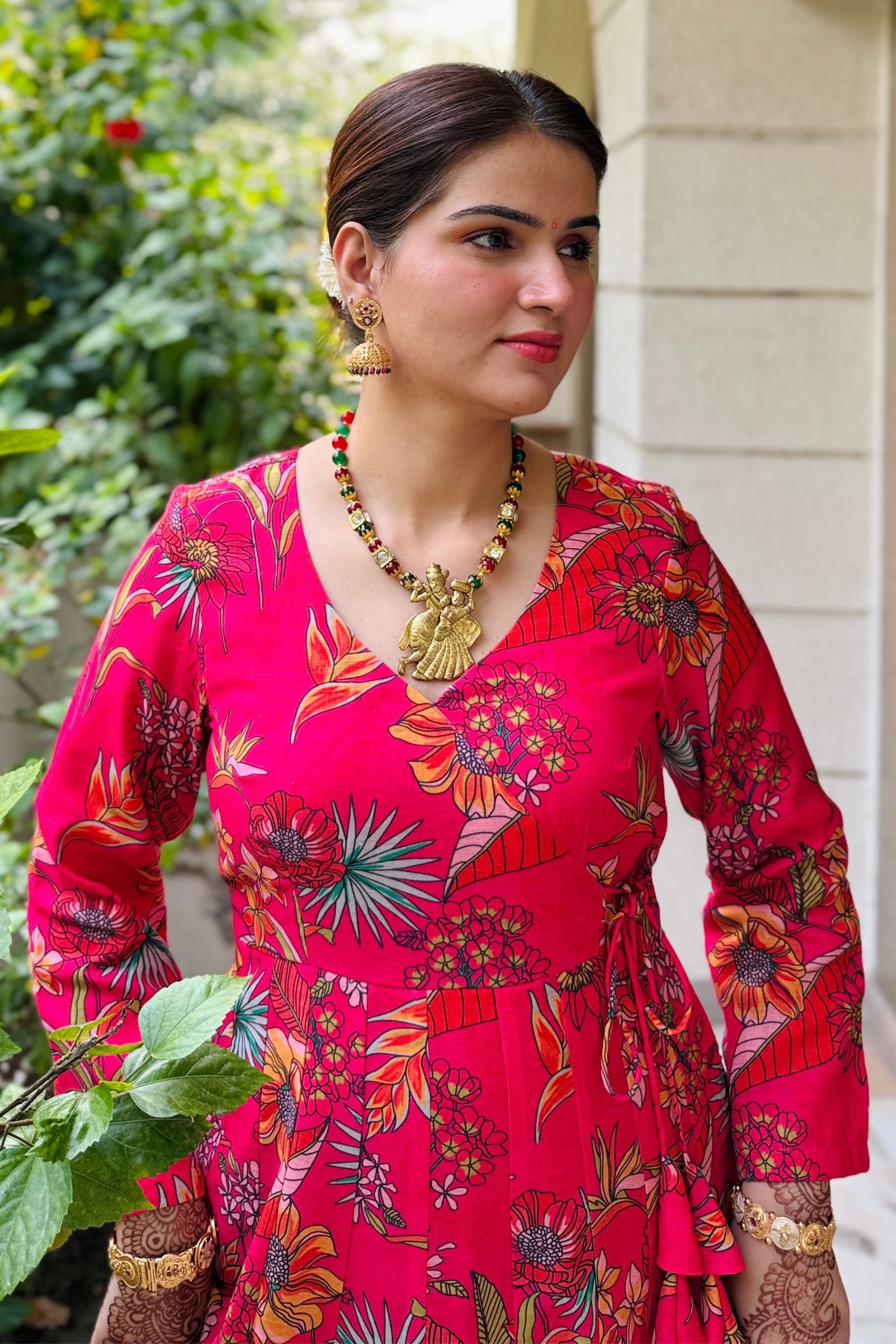 Aarvi Anarkali Ethnic Suit Pink