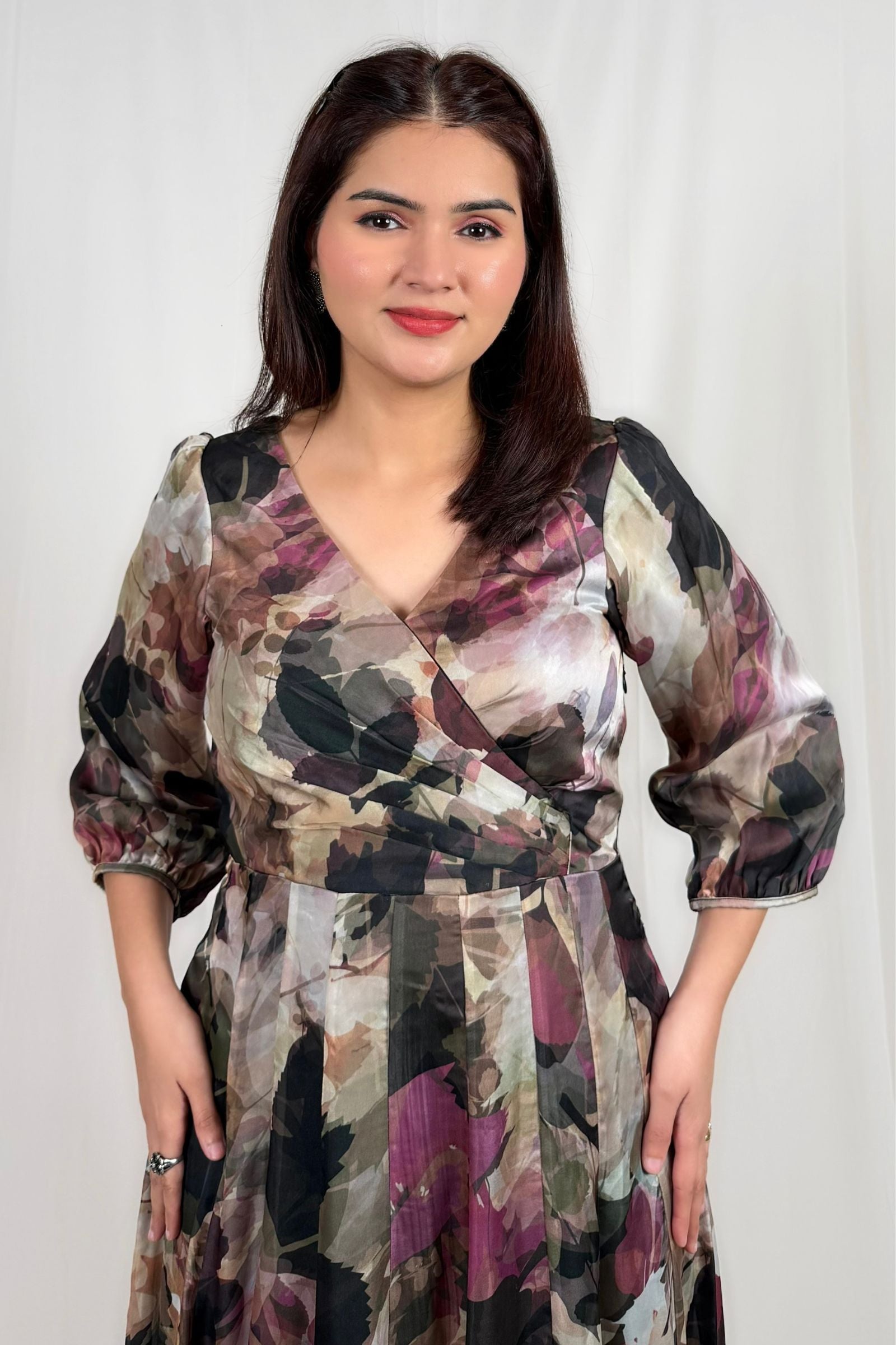 Aafreen Flora Autumn Maxi Dress