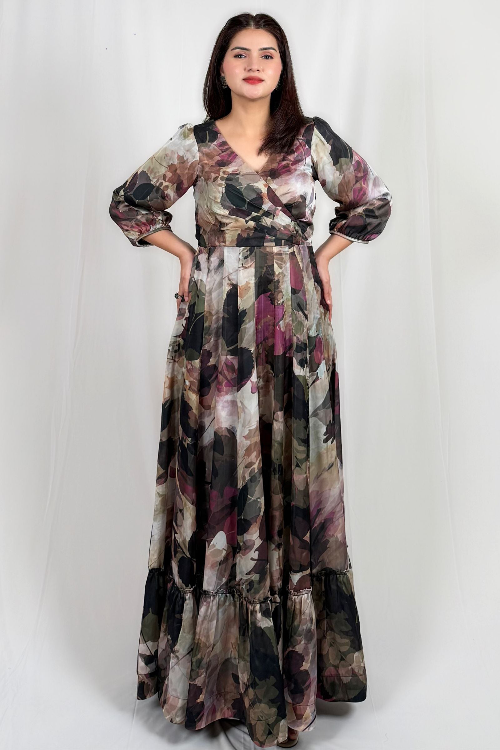 Aafreen Flora Autumn Maxi Dress