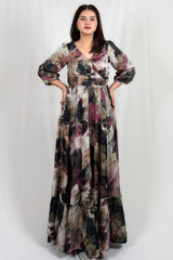 Aafreen Flora Autumn Maxi Dress