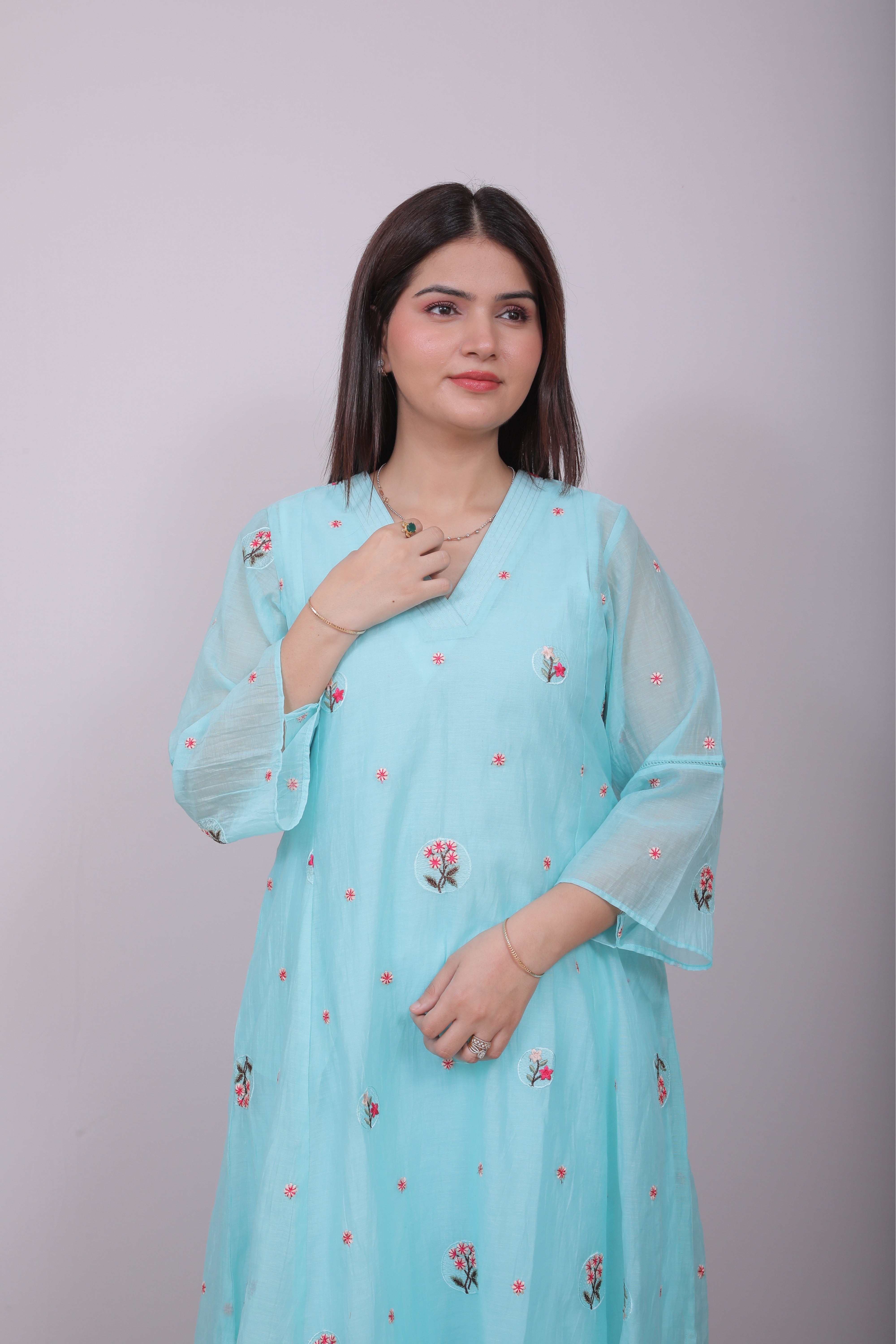 Kiara Mul Chanderi Anarkali Set