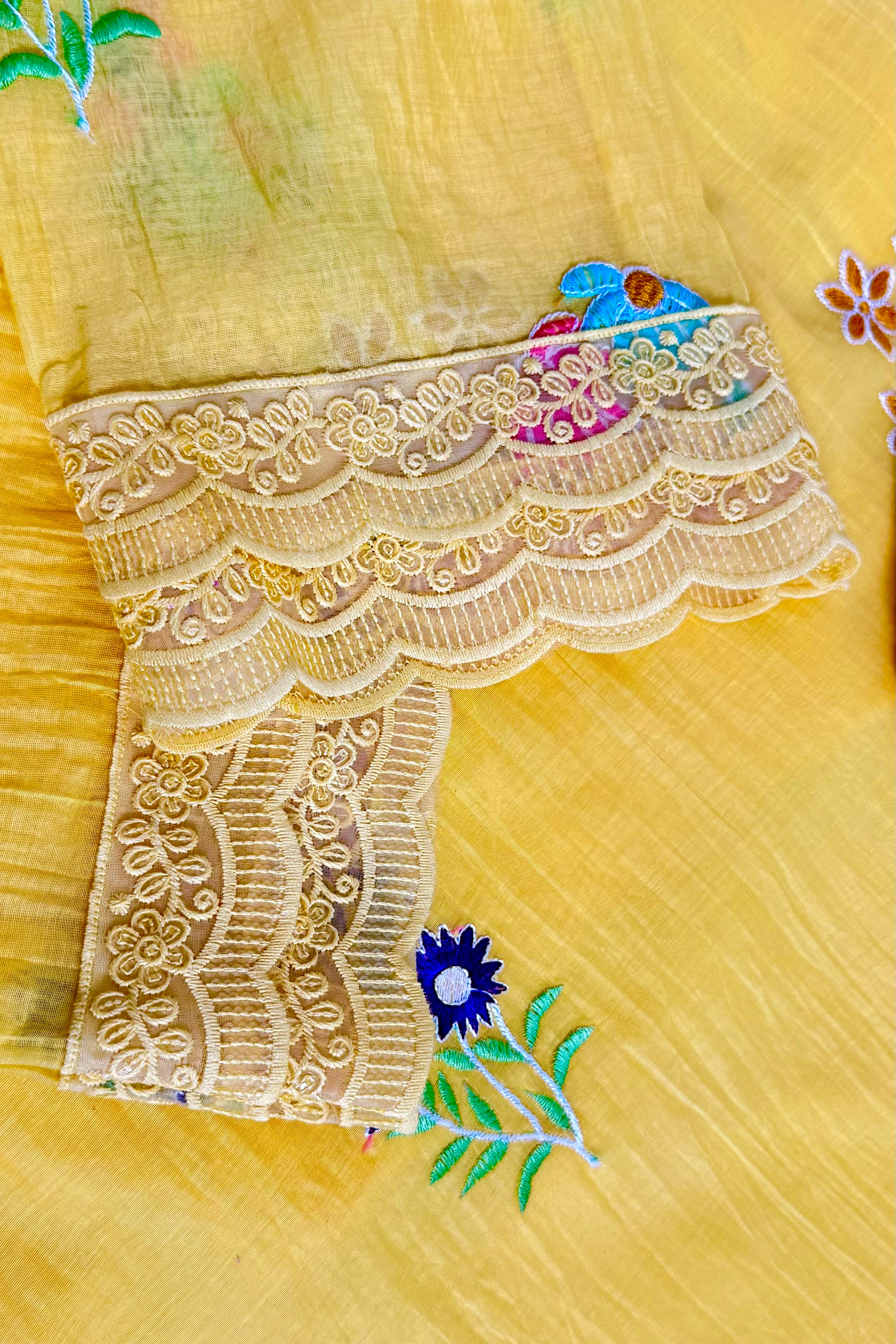 Zehra Mul Chanderi A Line Set