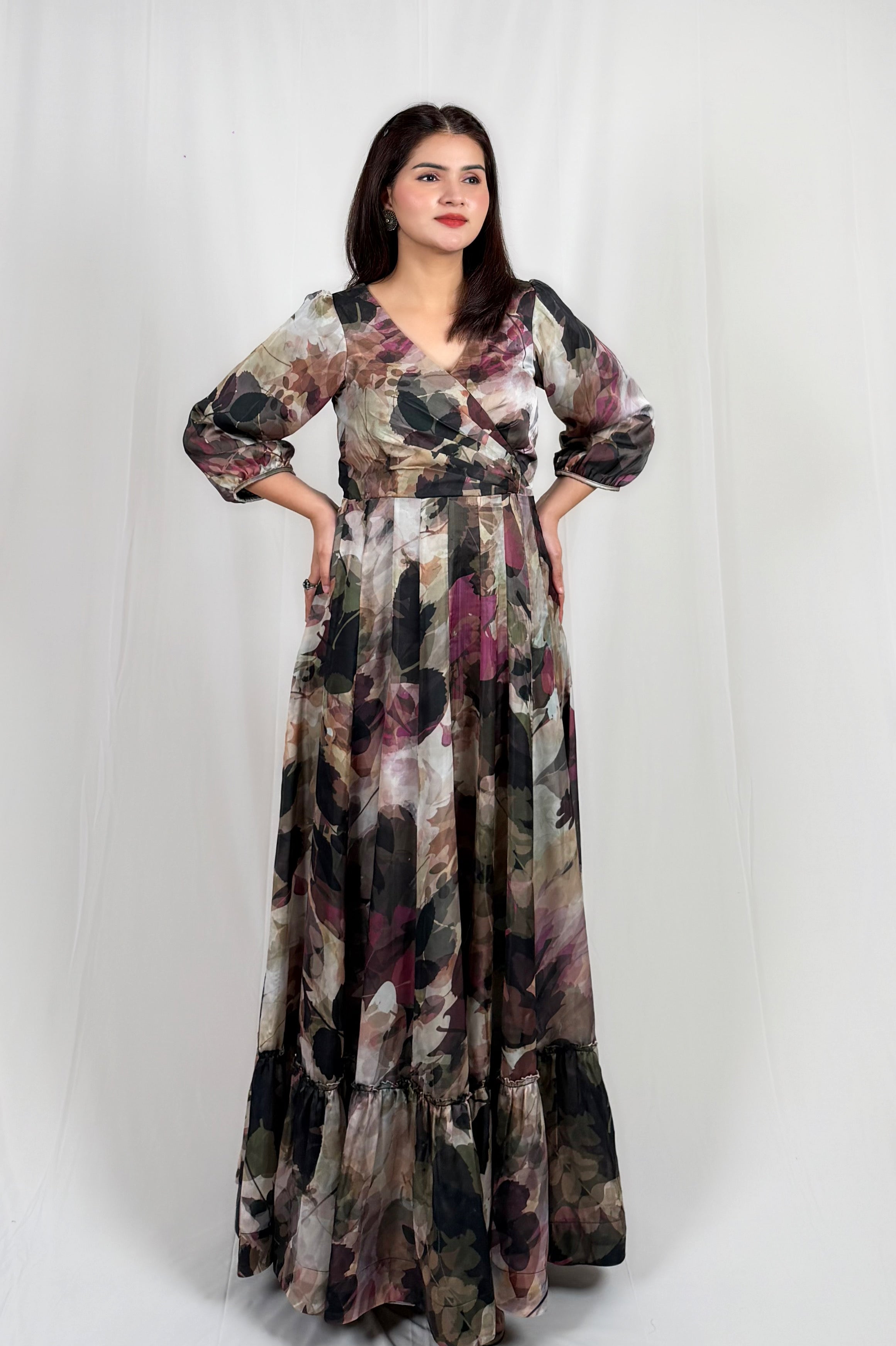 Aafreen Flora Autumn Maxi Dress