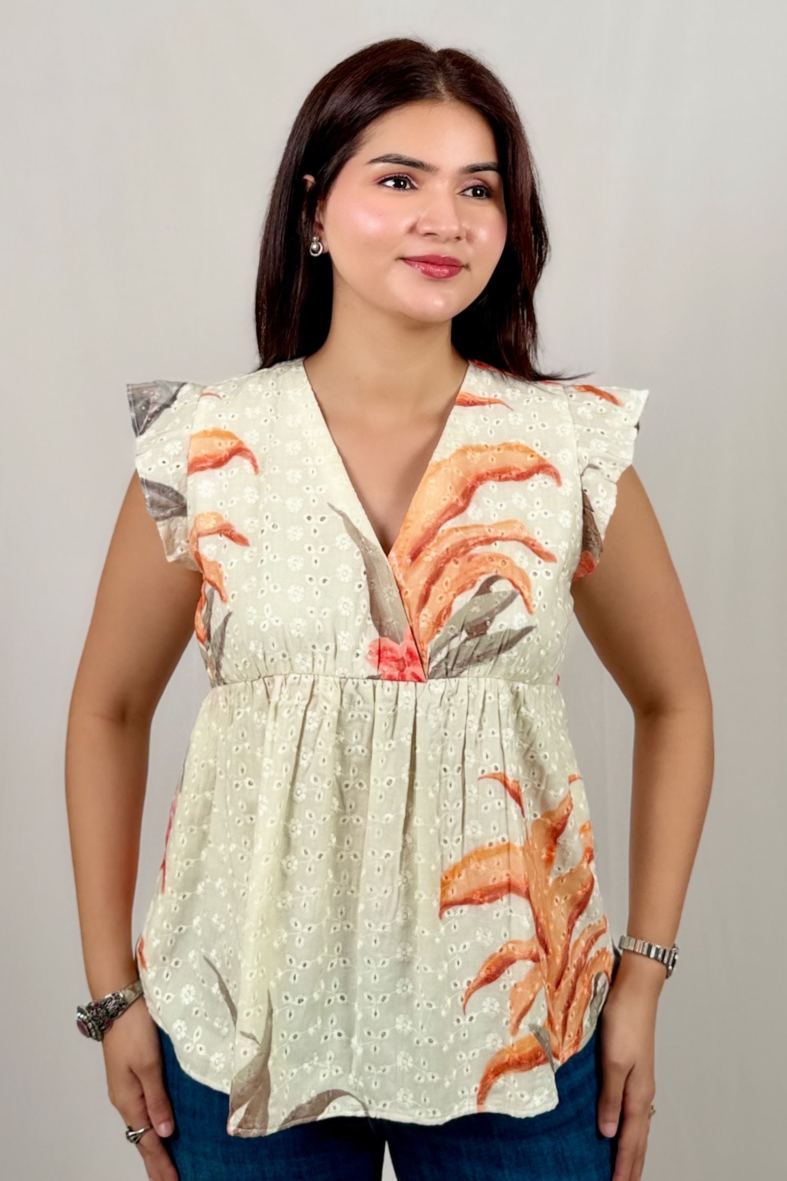 Elina Cotton Schiffli Tunic