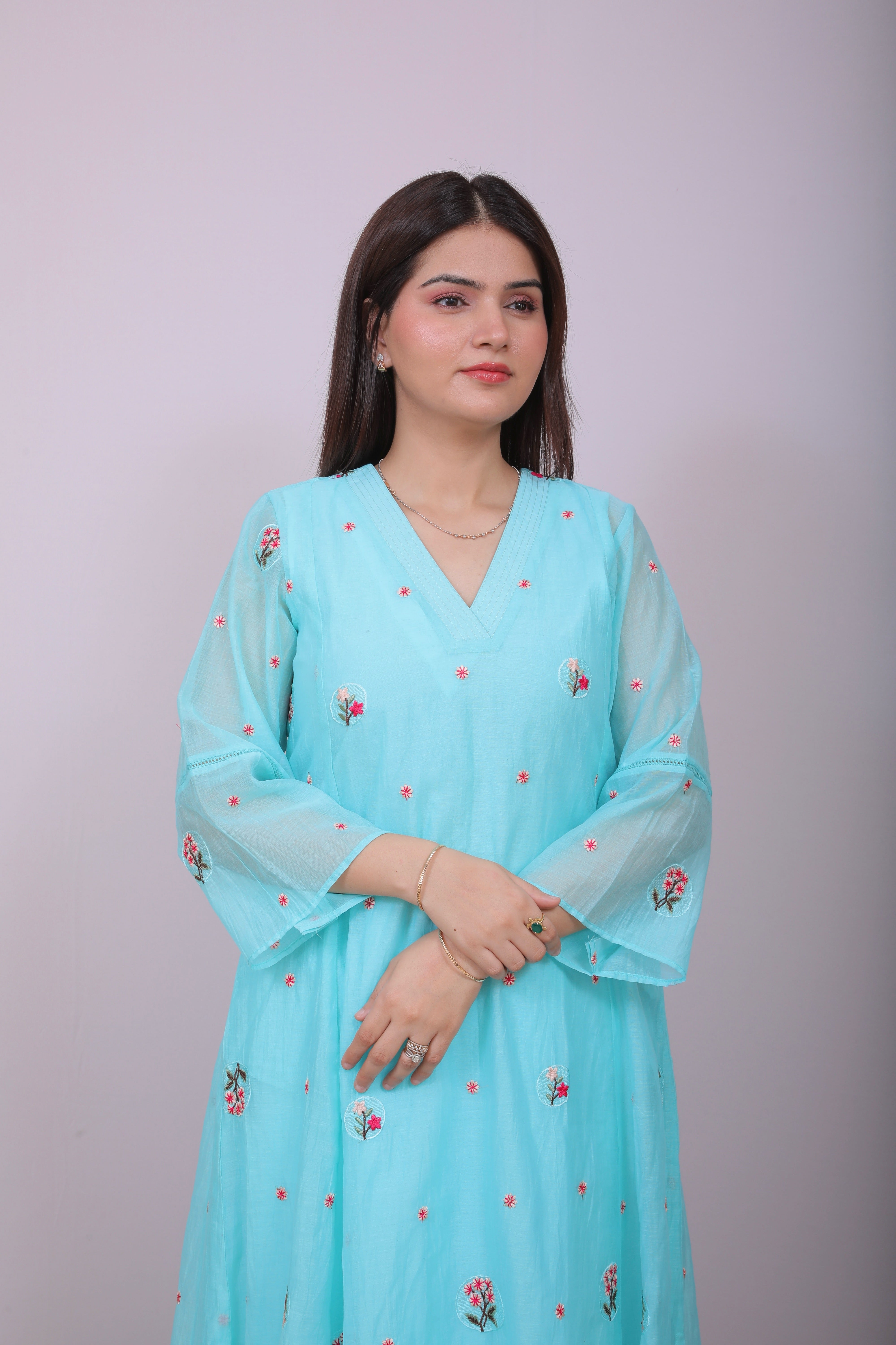 Kiara Mul Chanderi Anarkali Set