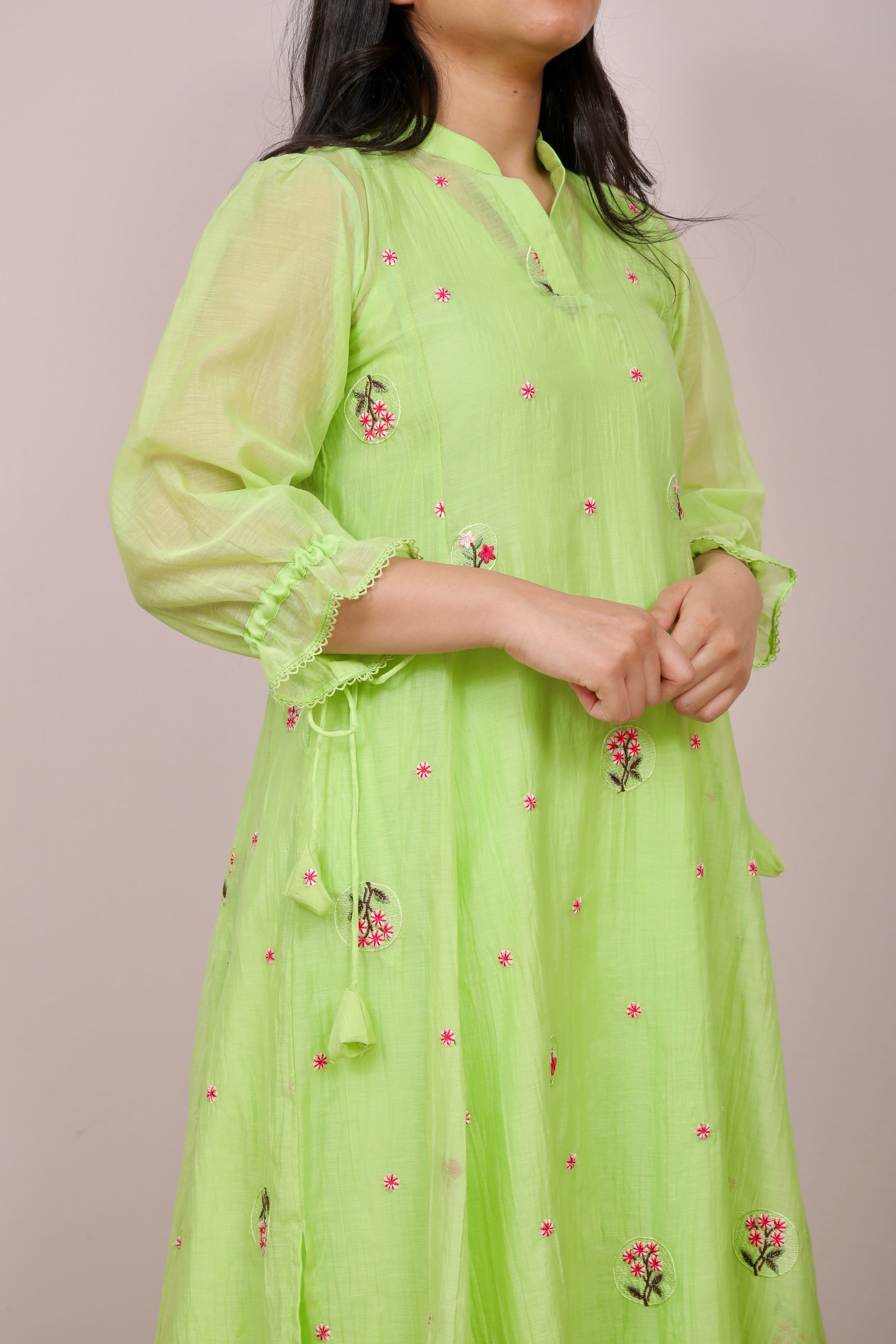 Zeenat Mul Chanderi Anarkali Set