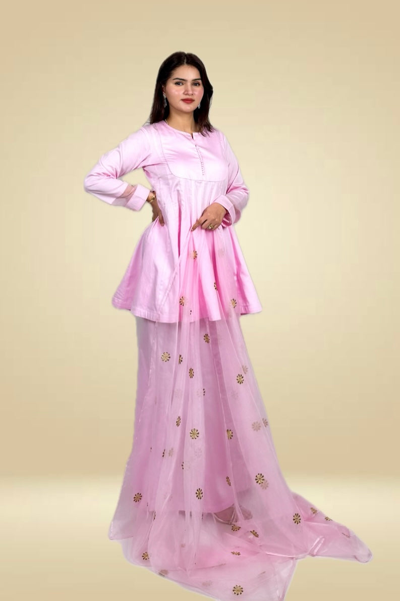 Roohani Pink Anarkali Ethnic Suit