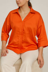 Kesari Aura Satin Shirt