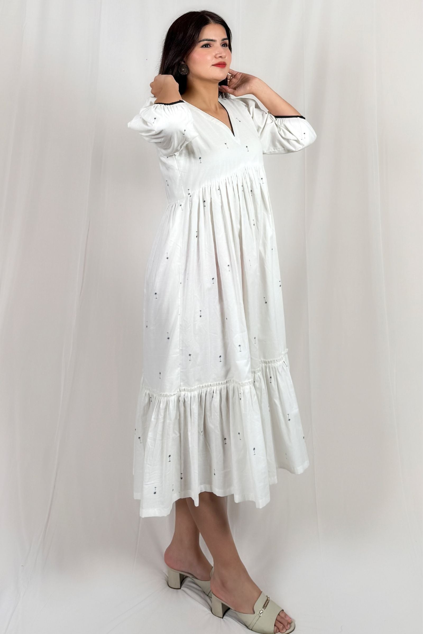 Noor-e-Safed Luxe Cotton Dress